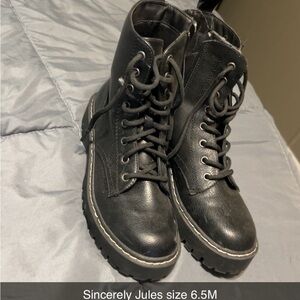 Sincerely Jules Black Combat Boots